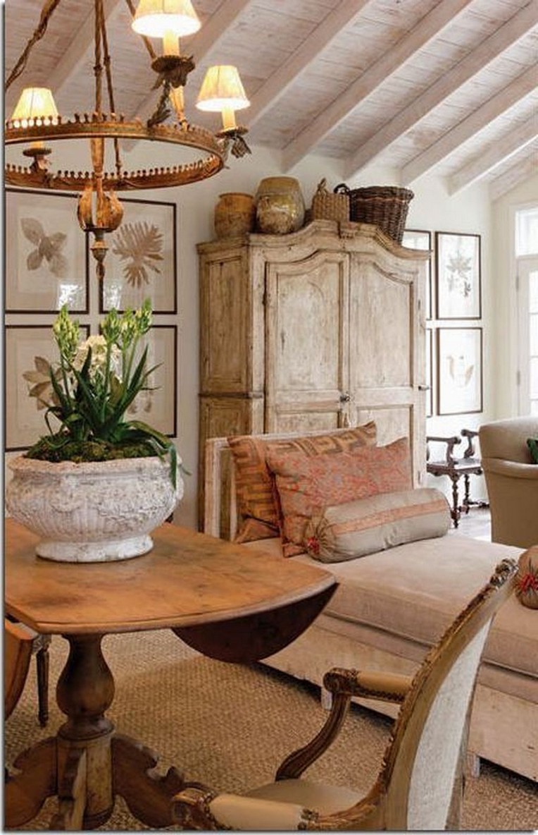 43 Beautiful French Country Living Room Table To Rock Your ...